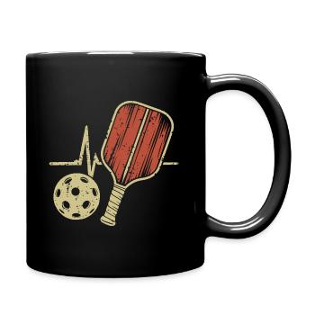 Pickleball Heartbeat | Schäger Ball - Full Colour Mug - black - Right