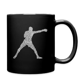 Boxing Fingerprint Boxing Boxer - Full Colour Mug - black - Right