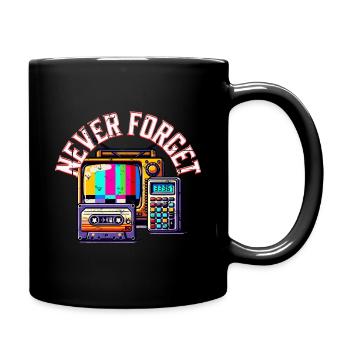 Never Forget the 80s Shirt - Full Colour Mug - black - Right