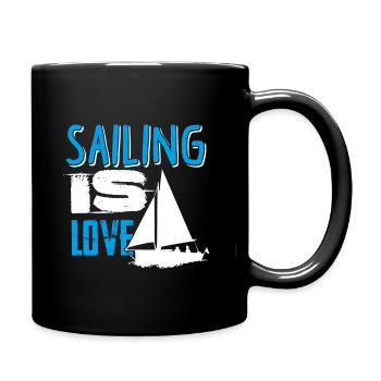 Sailing Is Love - Full Colour Mug - black - Right
