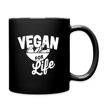 Vegan For Life - Full Colour Mug - black - Right