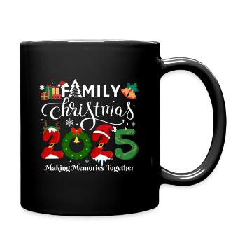 Frohe Weihnachten - Tasse einfarbig - Schwarz - Rechts