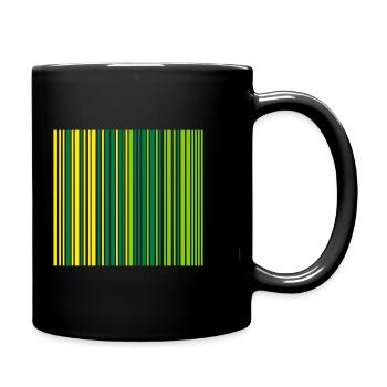 Streifen Farbverlauf Karneval - Tasse einfarbig - Schwarz - Rechts