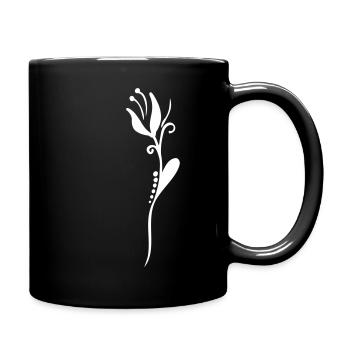 Tulipe fleur vrille fleur vrille décoration - Mug uni - noir - Droite