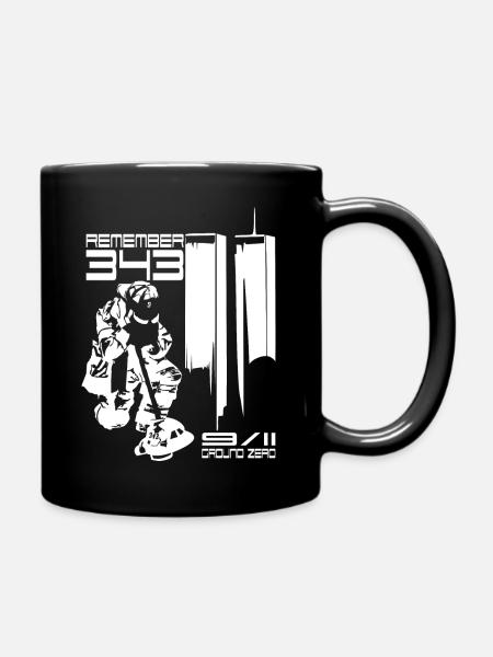 Remember 343 - 9/11 groud zero - Full Colour Mug - black