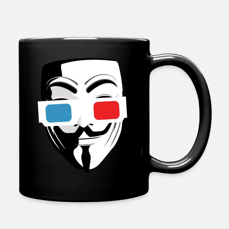 3D-Kino Brille Maske - Tasse einfarbig - Schwarz