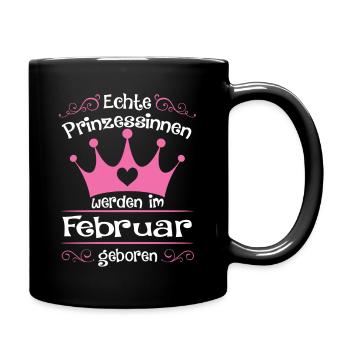 Février - anniversaire - princesse 2 - Mug uni - noir - Droite