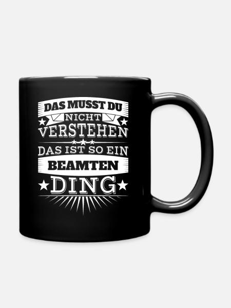Beamter - Tasse einfarbig - Schwarz