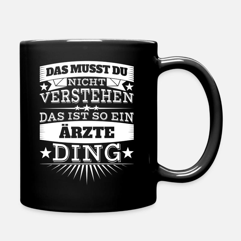 Arzt - Tasse einfarbig - Schwarz