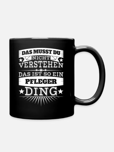 Pfleger - Tasse einfarbig - Schwarz