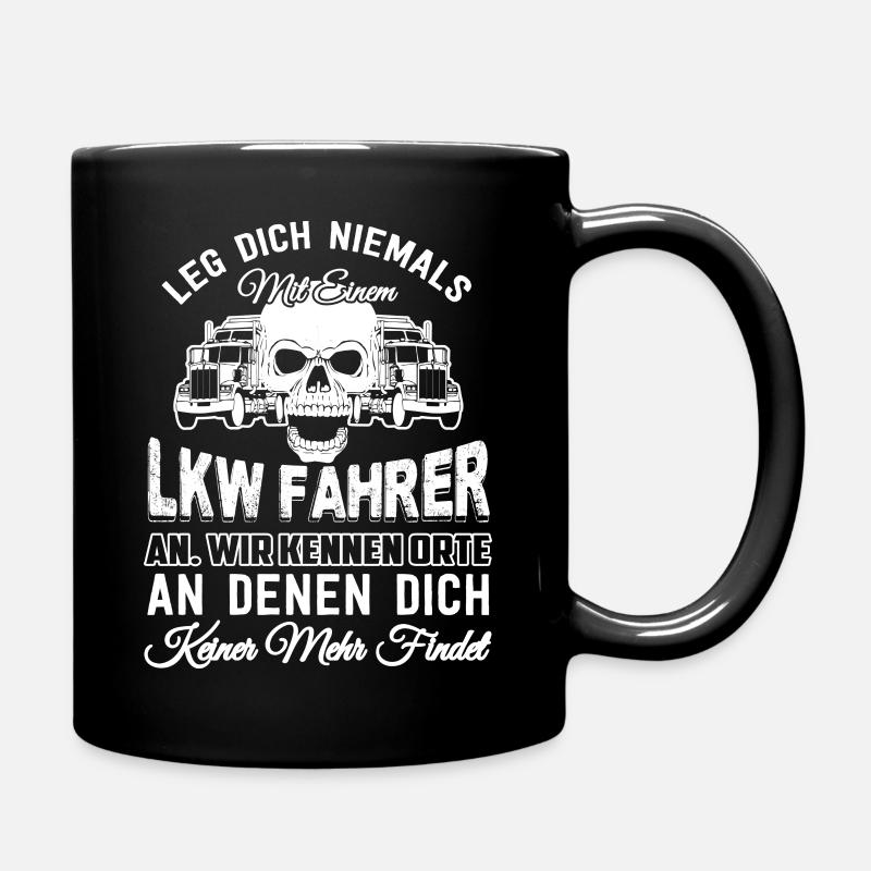 Lkw Fahrer - Tasse einfarbig - Schwarz