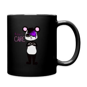 Panda I dont care - Tasse einfarbig - Schwarz - Rechts