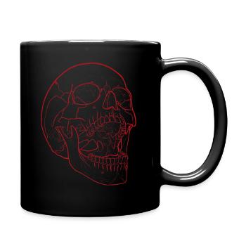Dumb Scream - Skull in red - Full Colour Mug - black - Right
