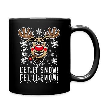 Hirsch Rudolph Bart LET IT SNOW Zigarre T-Shirt 86 - Mug uni - noir - Droite