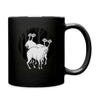 Wood Wild Animals - Mug uni - noir - Droite