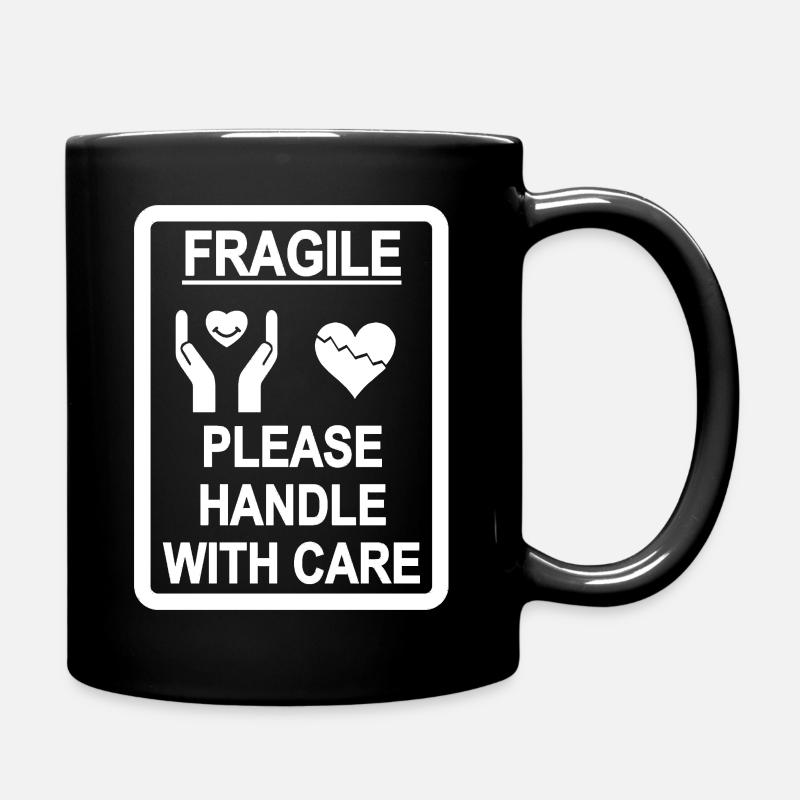 zartes Herz weiß - Tasse einfarbig - Schwarz