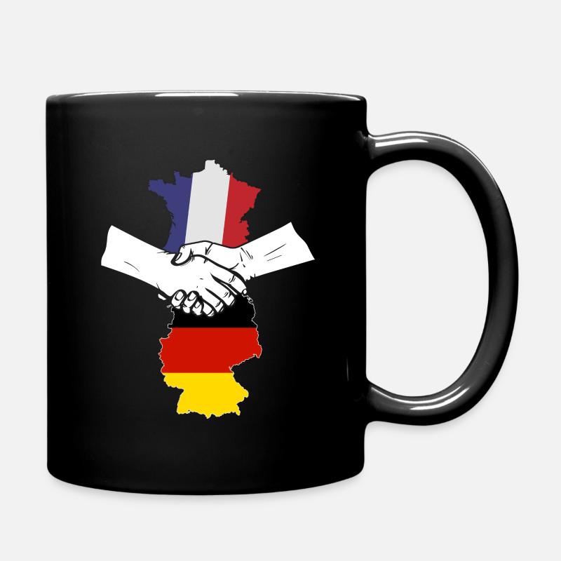 deutsch - französische Freundschaft / Geschenkidee - Tasse einfarbig - Schwarz