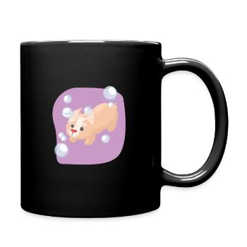 Soap bubbles dog - Full Colour Mug - black - Right
