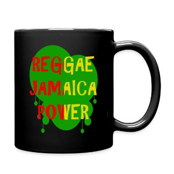 reggae jamaica power - Full Colour Mug - black - Right