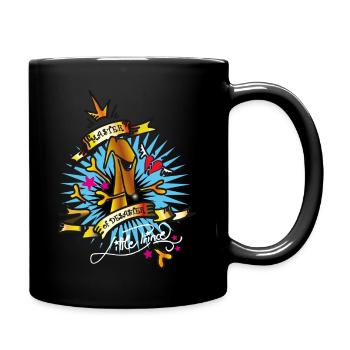 master of desaster white - Tasse einfarbig - Schwarz - Rechts