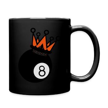 Krone König Krone Billiards1 - Tasse einfarbig - Schwarz - Rechts