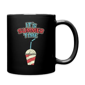 Milchshake Sommer Eis Softeis Limonade Geschenk - Tasse einfarbig - Schwarz - Rechts