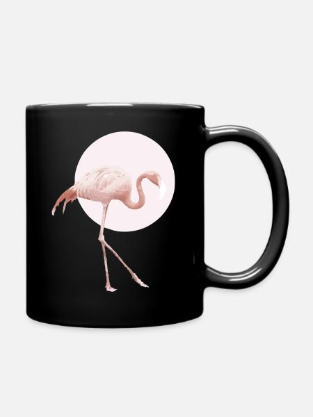 Flamingo Rosa - Tasse einfarbig - Schwarz