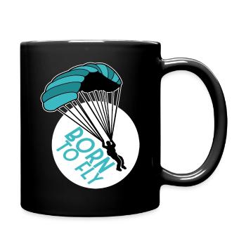 paragliding - Full Colour Mug - black - Right