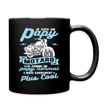 Opa Biker Motorrad - Tasse einfarbig - Schwarz - Rechts