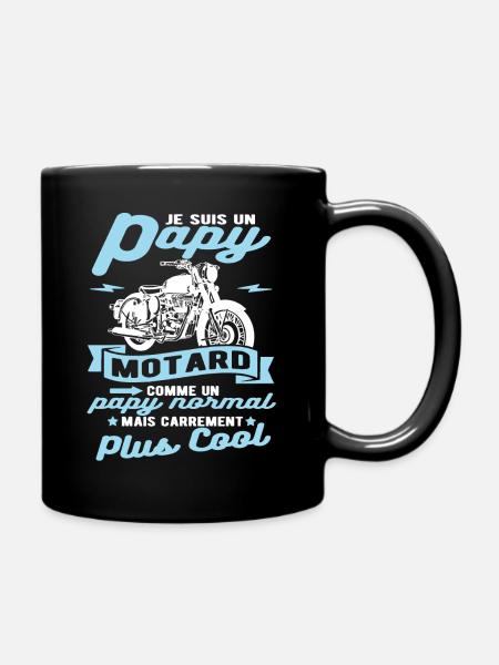 Papy motard moto - Mug uni - noir