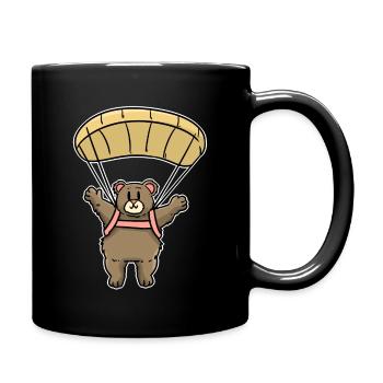 Gleitschirmfliegen Bär - Tasse einfarbig - Schwarz - Rechts