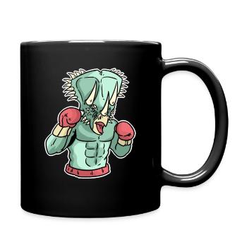 Triceratops Boxer Dinosaur Boxing Sport Gift - Full Colour Mug - black - Right