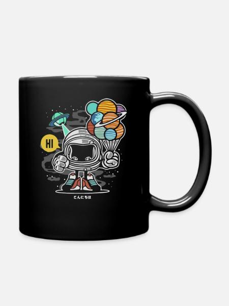 astronaut - Full Colour Mug - black