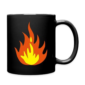 fire - flame - Full Colour Mug - black - Right