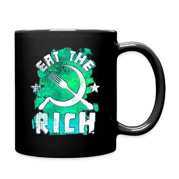 Esse die Reichen - Messer und Sichel - Tasse einfarbig - Schwarz - Rechts