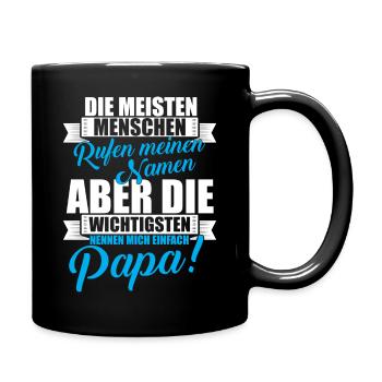 Dad - The most important people call me dad - Full Colour Mug - black - Right
