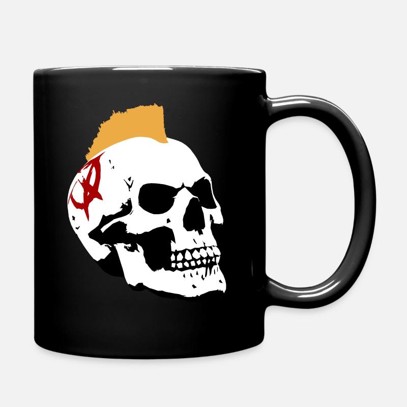 Totenkopf Skull Irokese - Tasse einfarbig - Schwarz