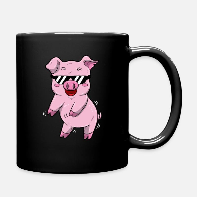 Flossing Schwein Floss Tanz Flossin Schweinchen - Tasse einfarbig - Schwarz