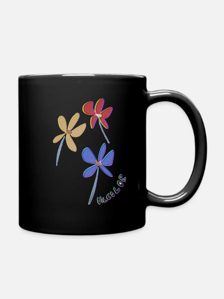 flowers - Tasse einfarbig - Schwarz