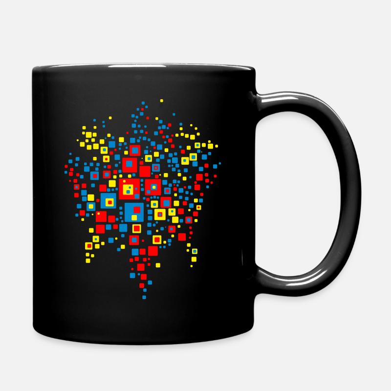 Résumé de la carte du monde Hundertwasser - Mug uni - noir