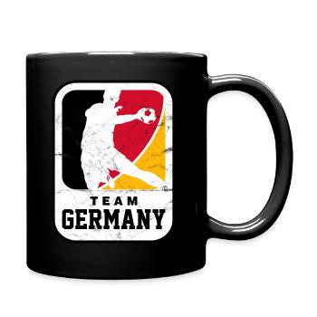 HANDBALL TEAM GERMANY USED LOOK HANDBALL EM - Tasse einfarbig - Schwarz - Rechts