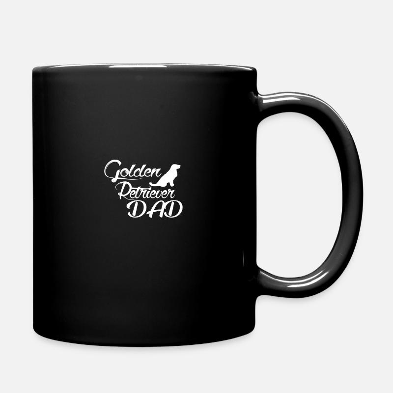 golden retriever dad - Tasse einfarbig - Schwarz