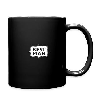 best man - Tasse einfarbig - Schwarz - Rechts