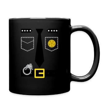 Policeman Costume T Shirt Police Disguise Idea - Full Colour Mug - black - Right