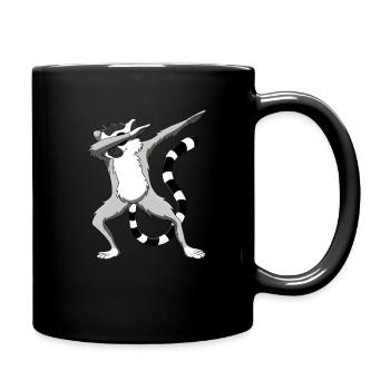 Tamponner lemur t-shirt Singe mignon drôle - Mug uni - noir - Droite