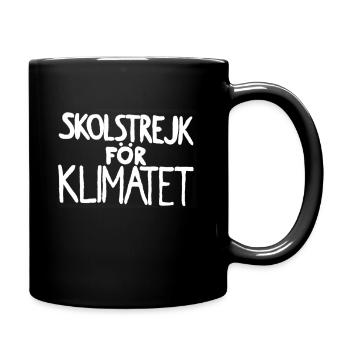 Greta Skolstrejk - Mug uni - noir - Droite