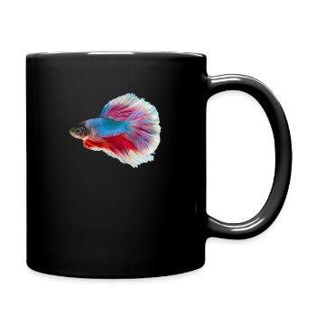 Cadeau coloré de poissons de combat Betta siamois - Mug uni - noir - Droite