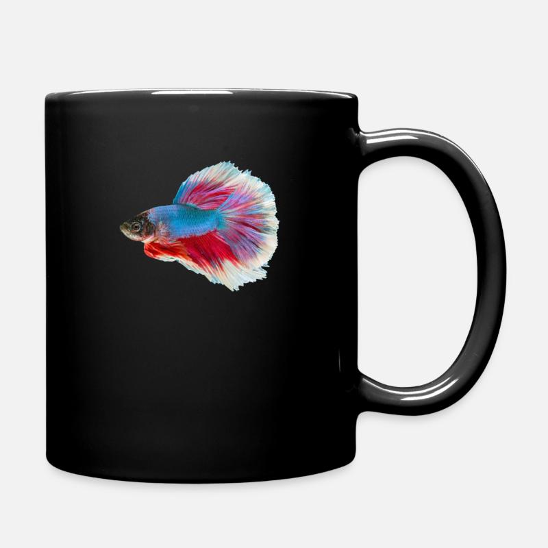 Bunter Betta Siamesischer Kampffisch Geschenk - Tasse einfarbig - Schwarz