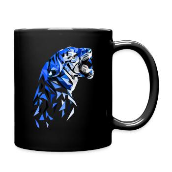 Tiger abstract - Full Colour Mug - black - Right