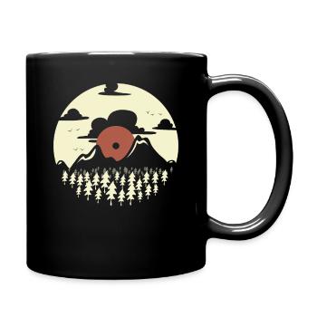 Vinyl Schallplatte T-Shirt Natur Musik Sound Disco - Tasse einfarbig - Schwarz - Rechts